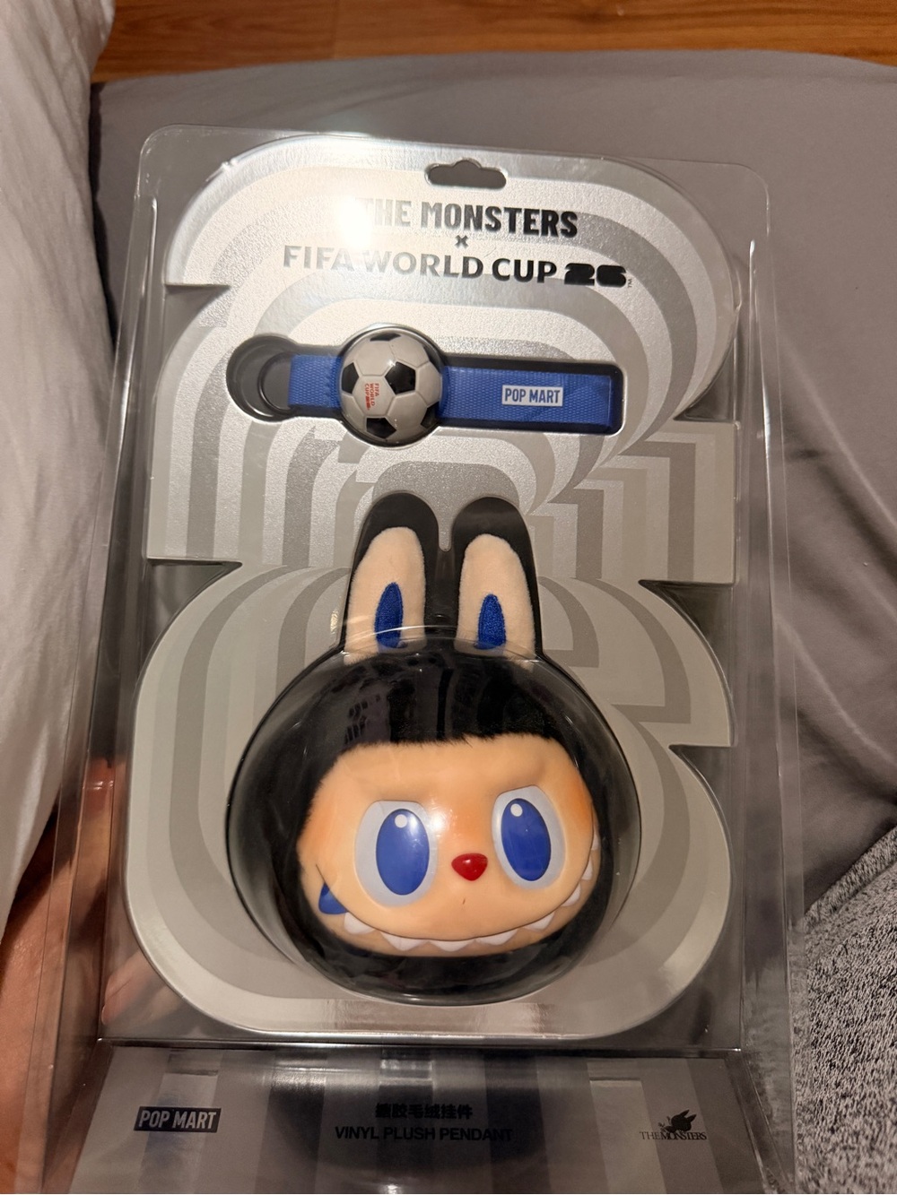 POP MART Kids Plush Pendant Bag Charm - Black & Blue Character